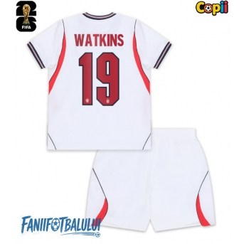 Anglia Ollie Watkins #19 Echipament de Fotbal Replică Mondial 2026 Copii Acasa (+ Șorturi)